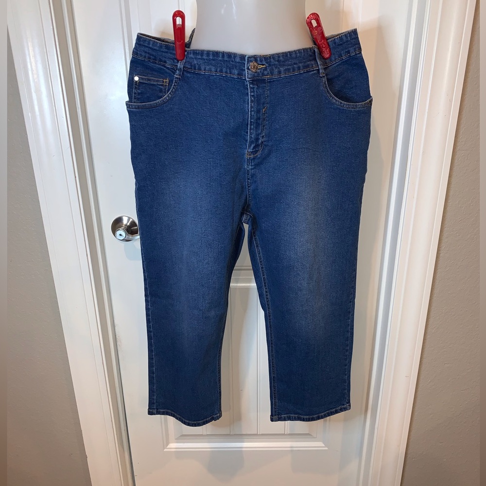 EVANS Plus Size Denim Crop NWT